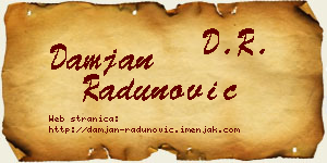 Damjan Radunović vizit kartica